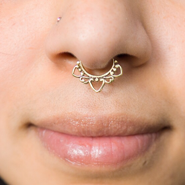 Fake septum Ring NON pierced nose | Organika Tribal