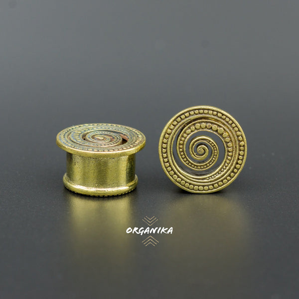 Tunnel And Plugs Brass Jewelry Stretched lobes New Style | Organika Tribal