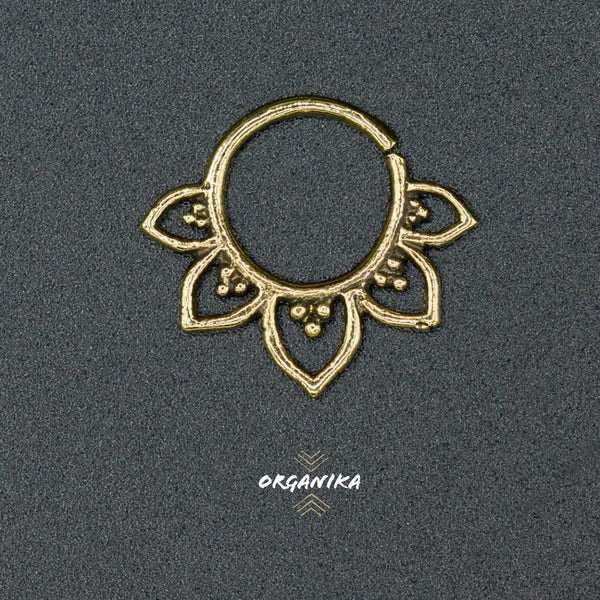 Small Nose Septum jewelry Ring 1mm (18g) | Organika Tribal
