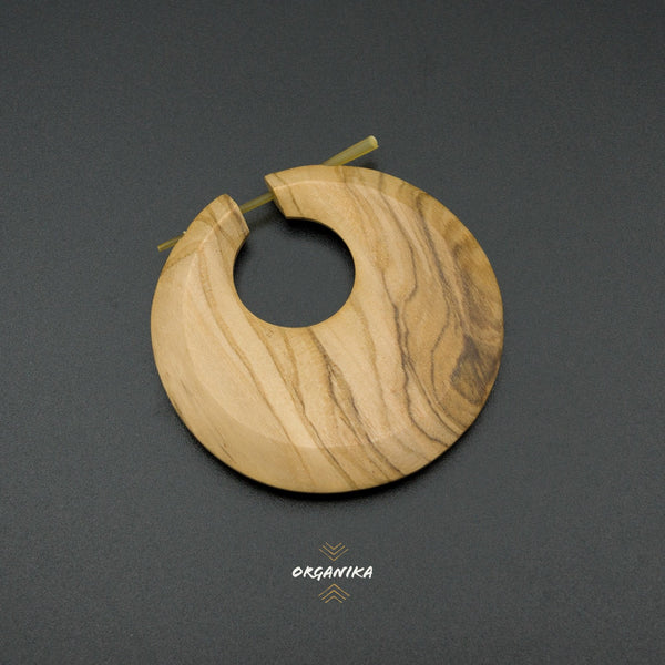 Olive Wood Pin Earrings | Organika Tribal