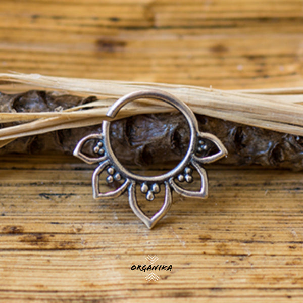 Nose Septum Ring - Piercing Jewelry - Silver | Organika Tribal