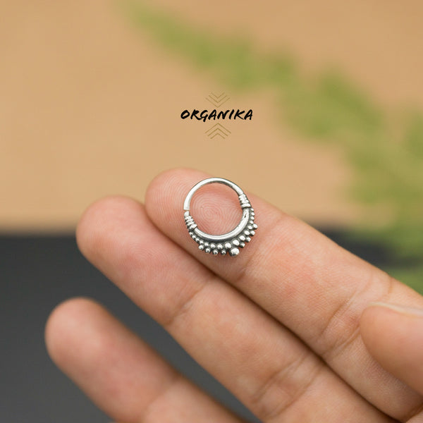 Silver Septum ring, 6mm, 8mm, 10,, tiny septum | Organika Tribal